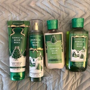 Bath & Body Works Vanilla Bean Noel Green Holiday Body Set